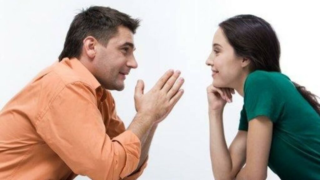 Couple creating emotional connection by deep listening.