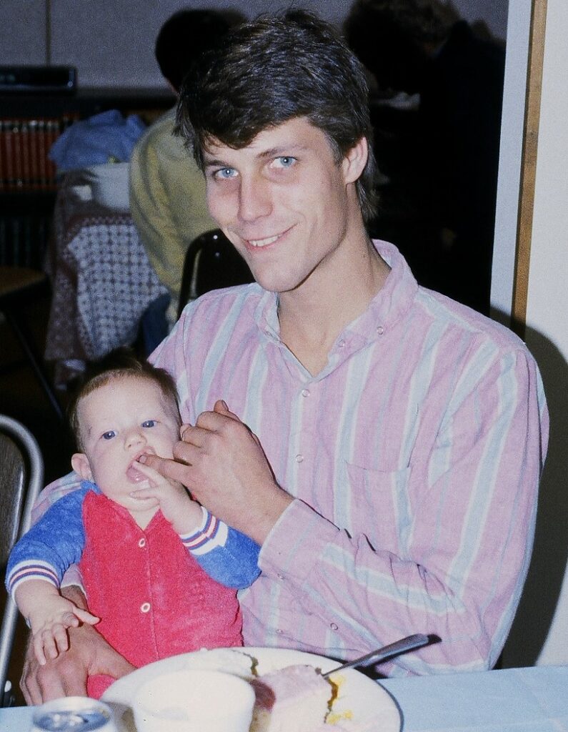 Steve with his baby nephew.